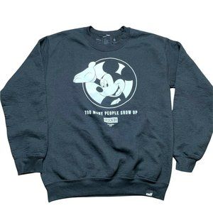 Disney Neff Crewneck Sweatshirt Size Small Black Mickey Mouse